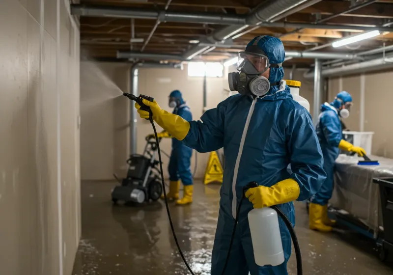 Basement Sanitization and Antimicrobial Treatment process in Fox Chapel, PA