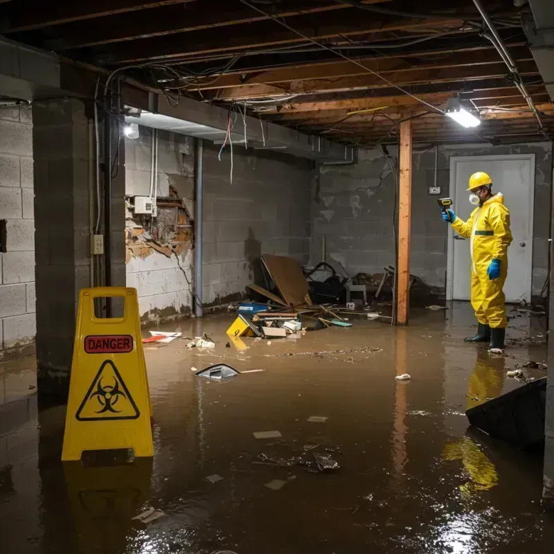 Flooded Basement Electrical Hazard in Fox Chapel, PA Property